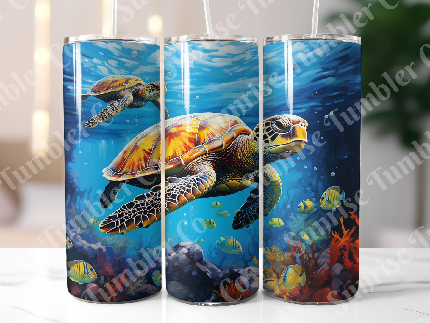Sea Turtle Variety Part 2 - 20oz and 30oz Tumblers (Glow In The Dark Green And Blue Available)