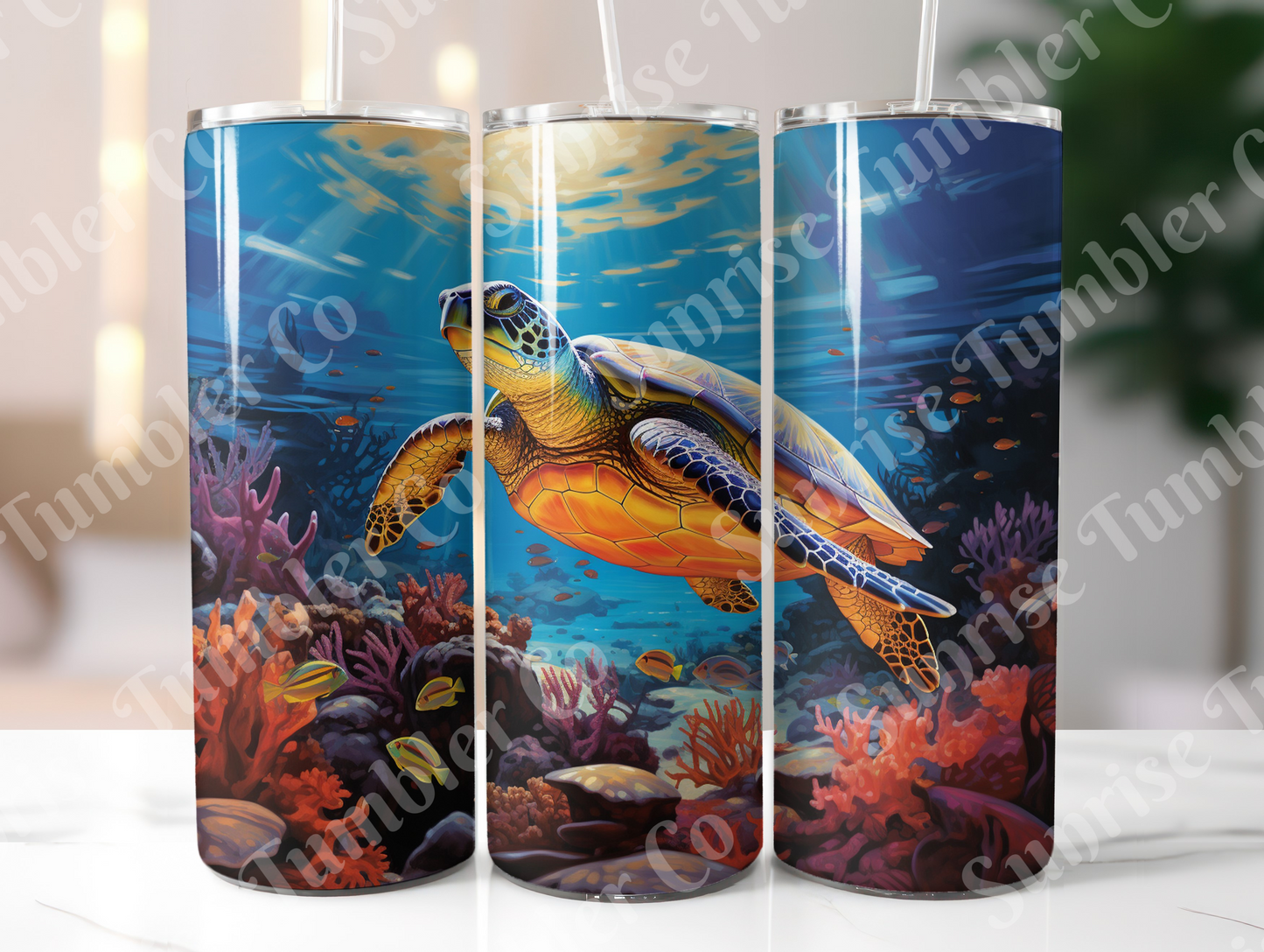 Sea Turtle Variety Part 2 - 20oz and 30oz Tumblers (Glow In The Dark Green And Blue Available)