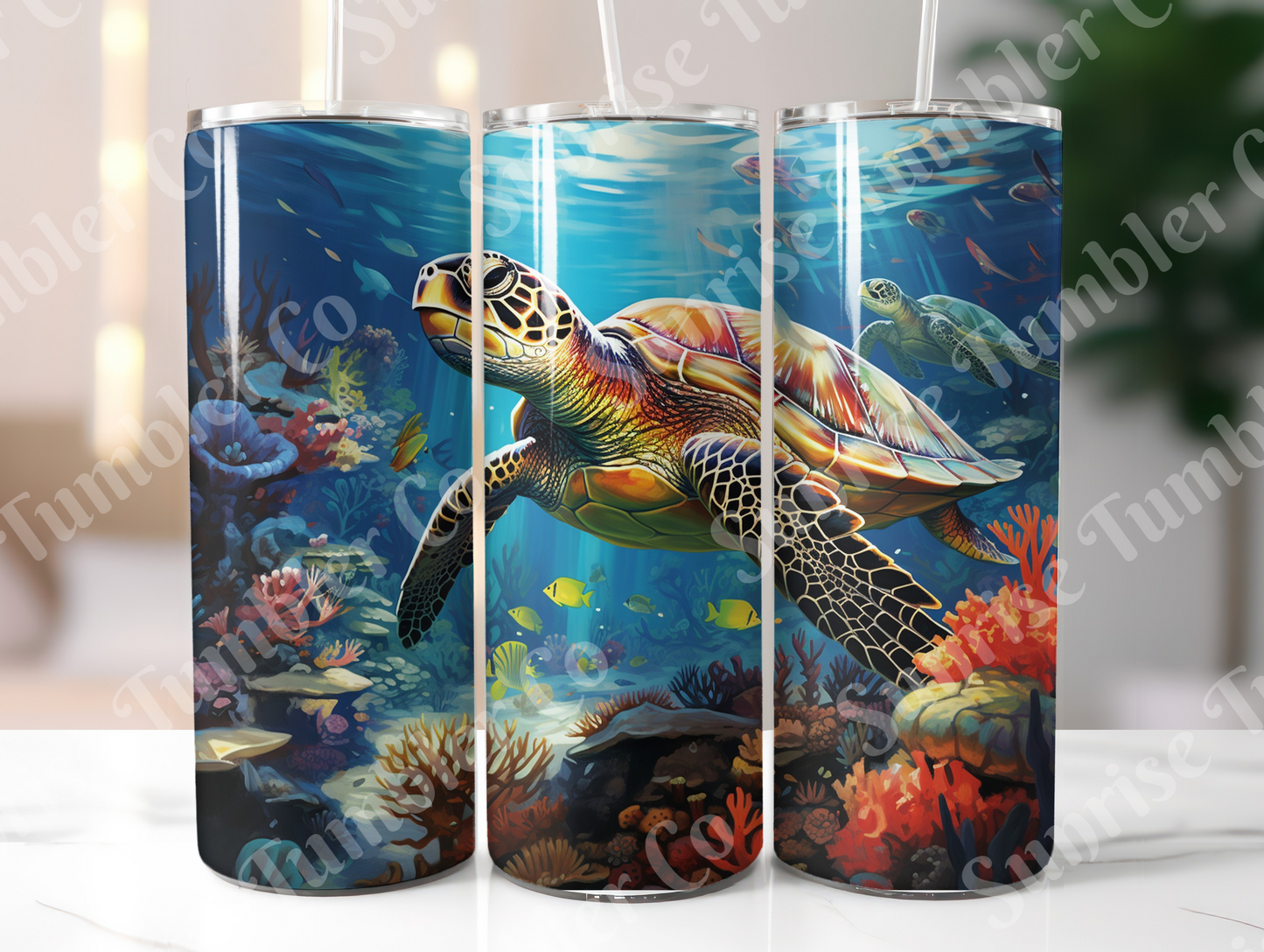 Sea Turtle Variety Part 2 - 20oz and 30oz Tumblers (Glow In The Dark Green And Blue Available)