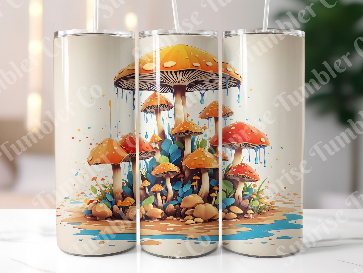 Mushroom Variety Part 2 - 20oz and 30oz Tumblers (Glow In The Dark Green And Blue Available)