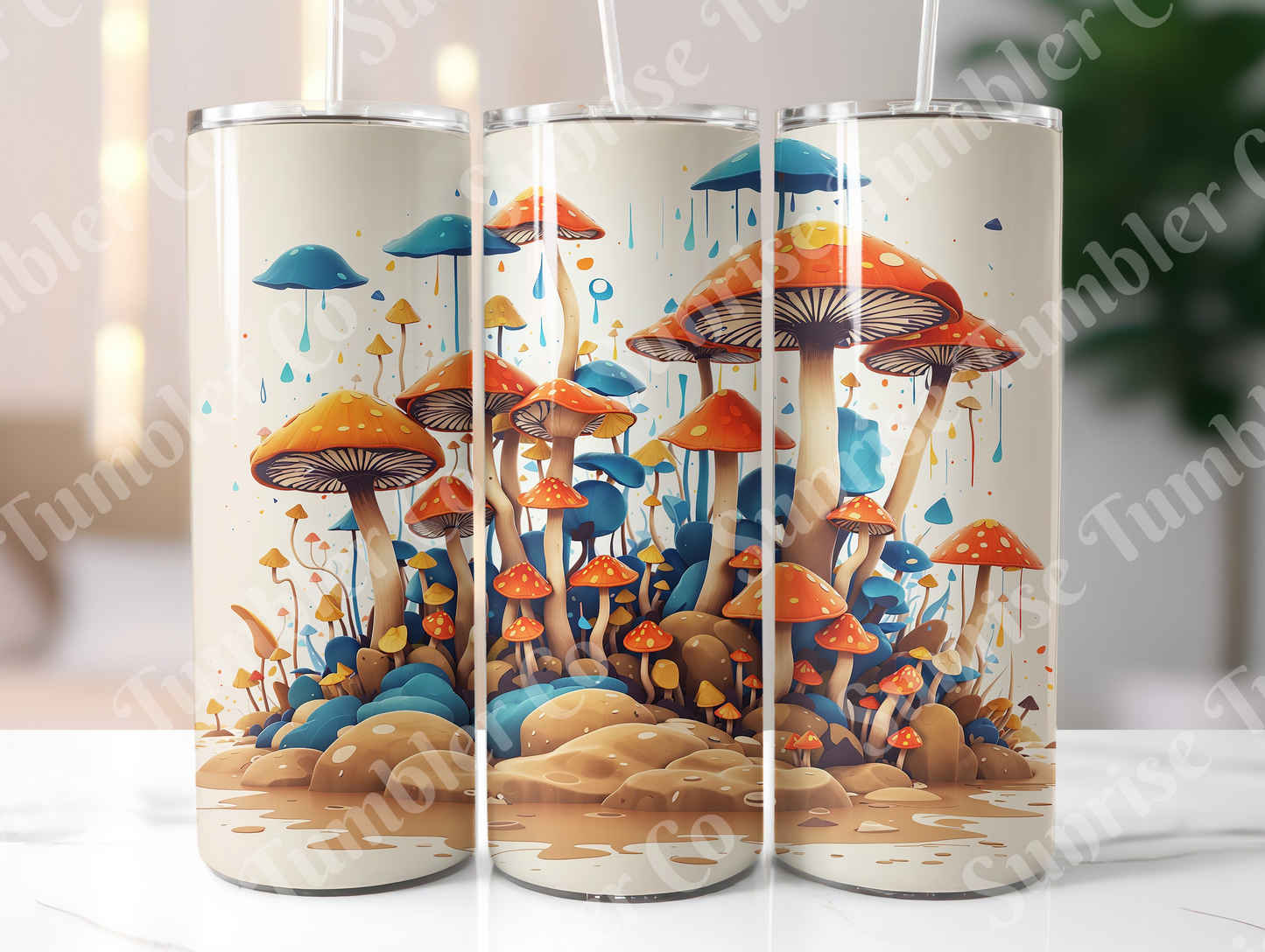 Mushroom Variety Part 2 - 20oz and 30oz Tumblers (Glow In The Dark Green And Blue Available)