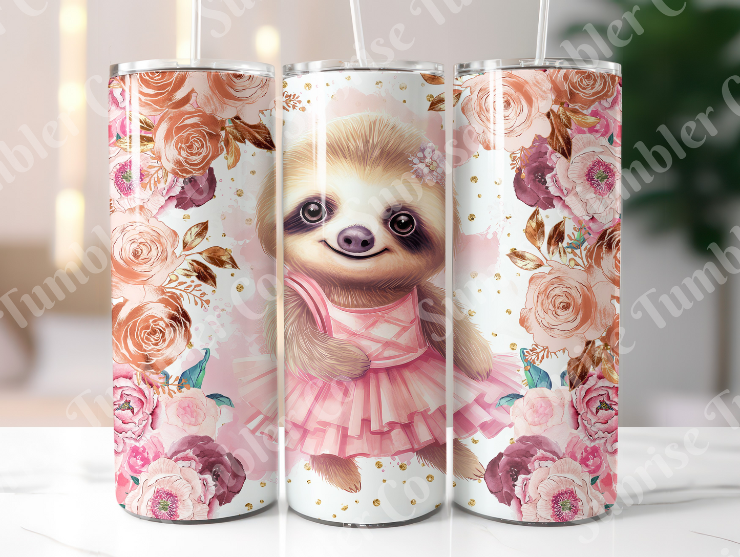 Sloth Variety Part 1 - 20oz and 30oz Tumblers (Glow In The Dark Green And Blue Available)