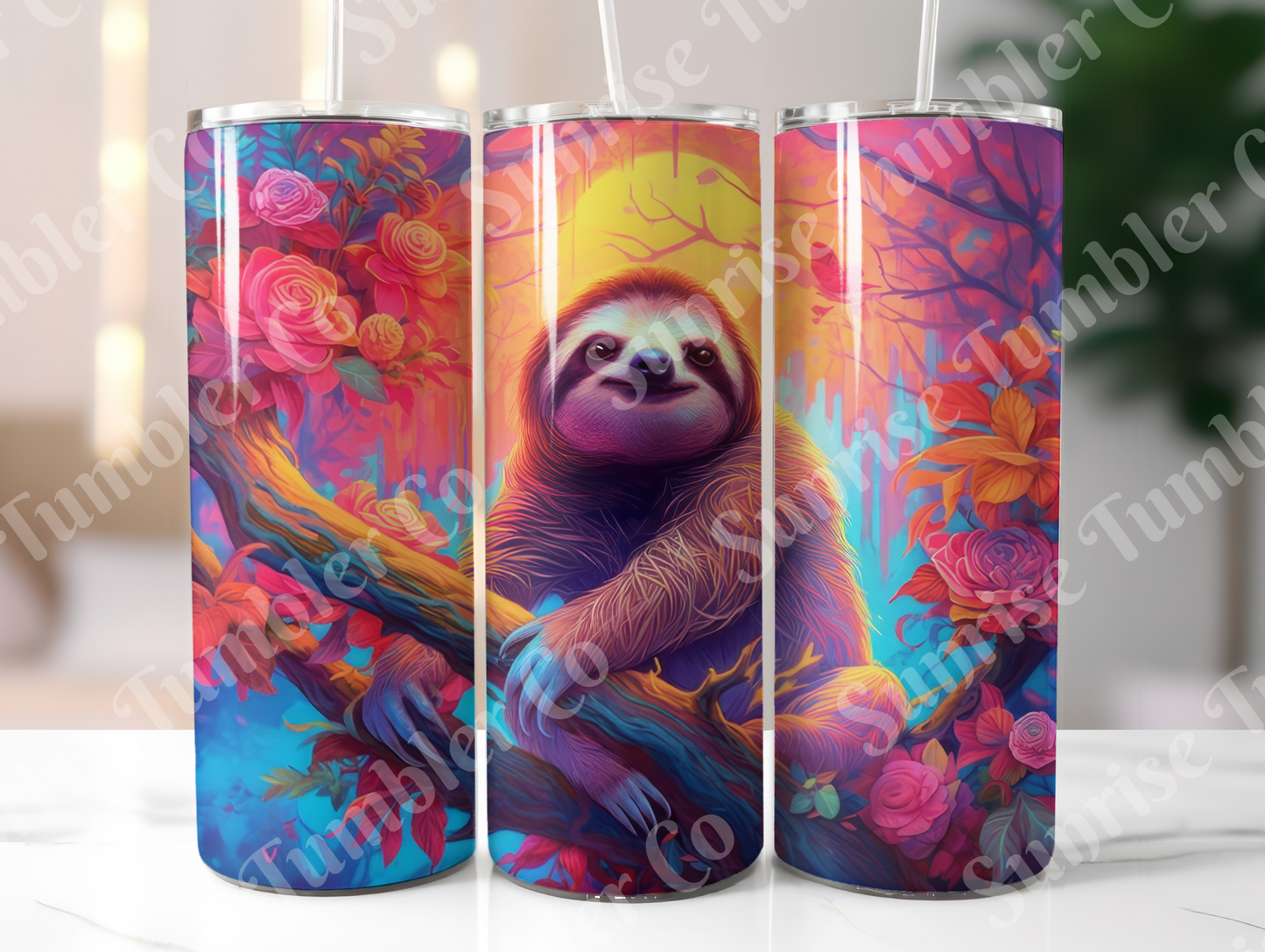 Sloth Variety Part 2 - 20oz and 30oz Tumblers (Glow In The Dark Green And Blue Available)