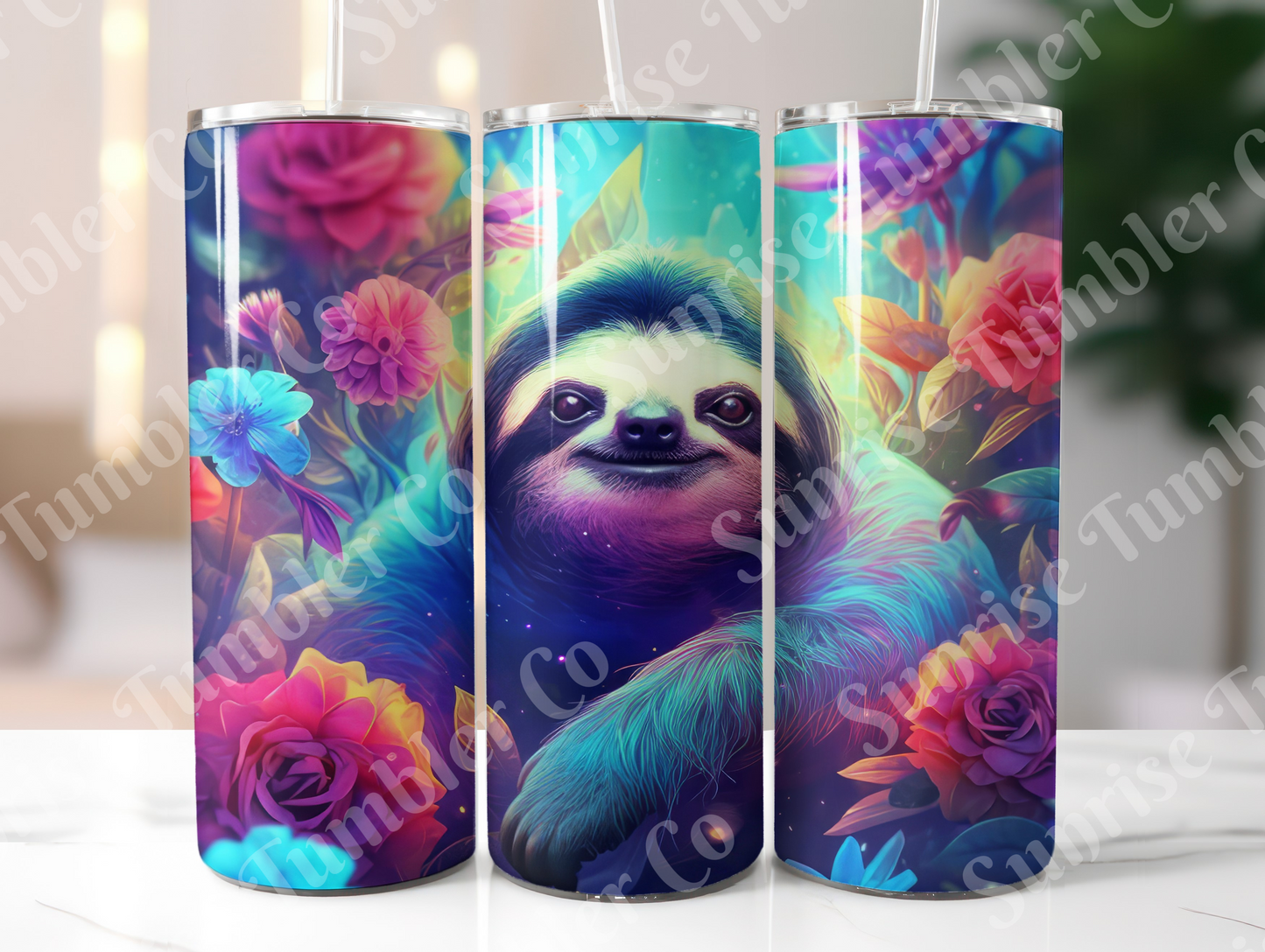 Sloth Variety Part 2 - 20oz and 30oz Tumblers (Glow In The Dark Green And Blue Available)
