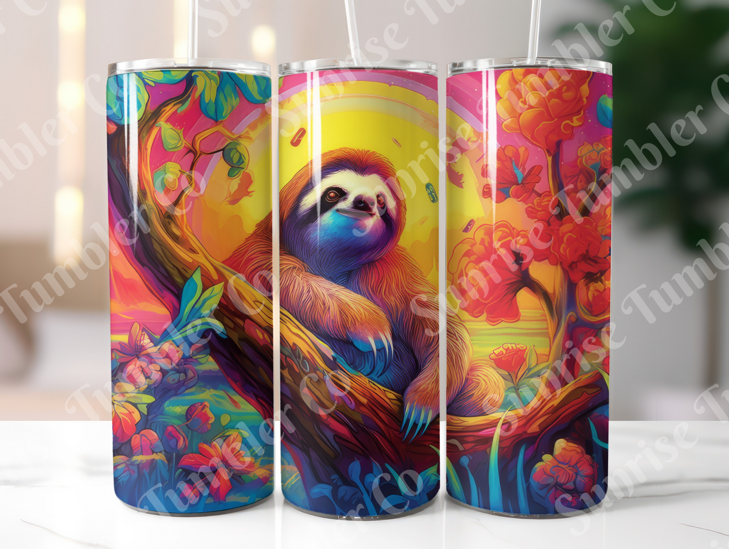 Sloth Variety Part 2 - 20oz and 30oz Tumblers (Glow In The Dark Green And Blue Available)