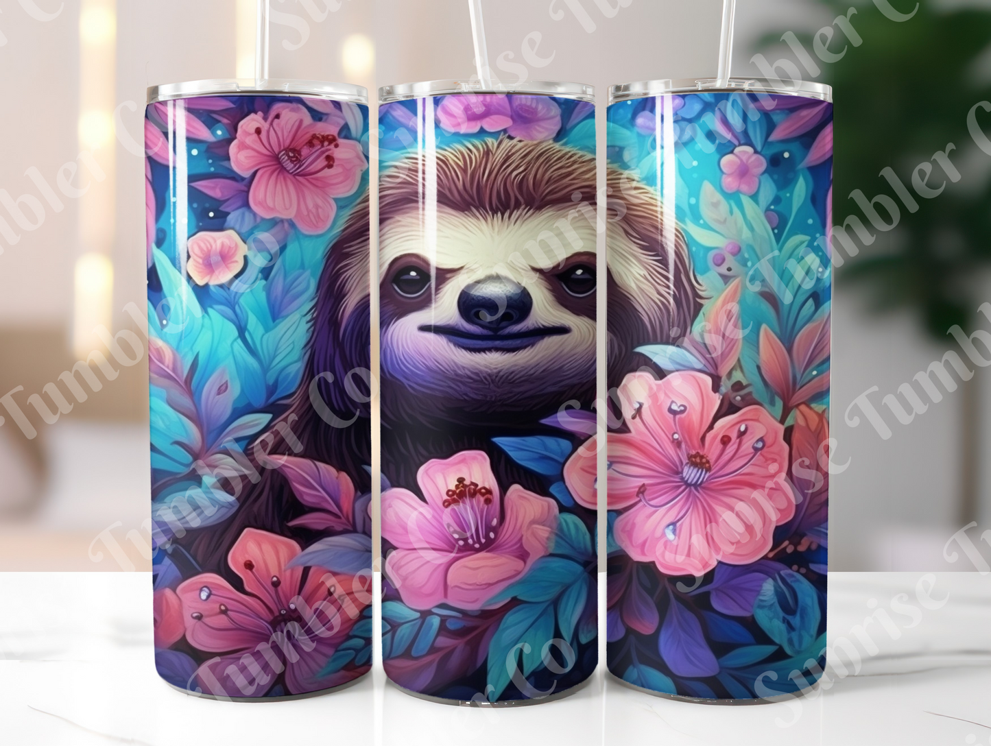 Sloth Variety Part 1 - 20oz and 30oz Tumblers (Glow In The Dark Green And Blue Available)
