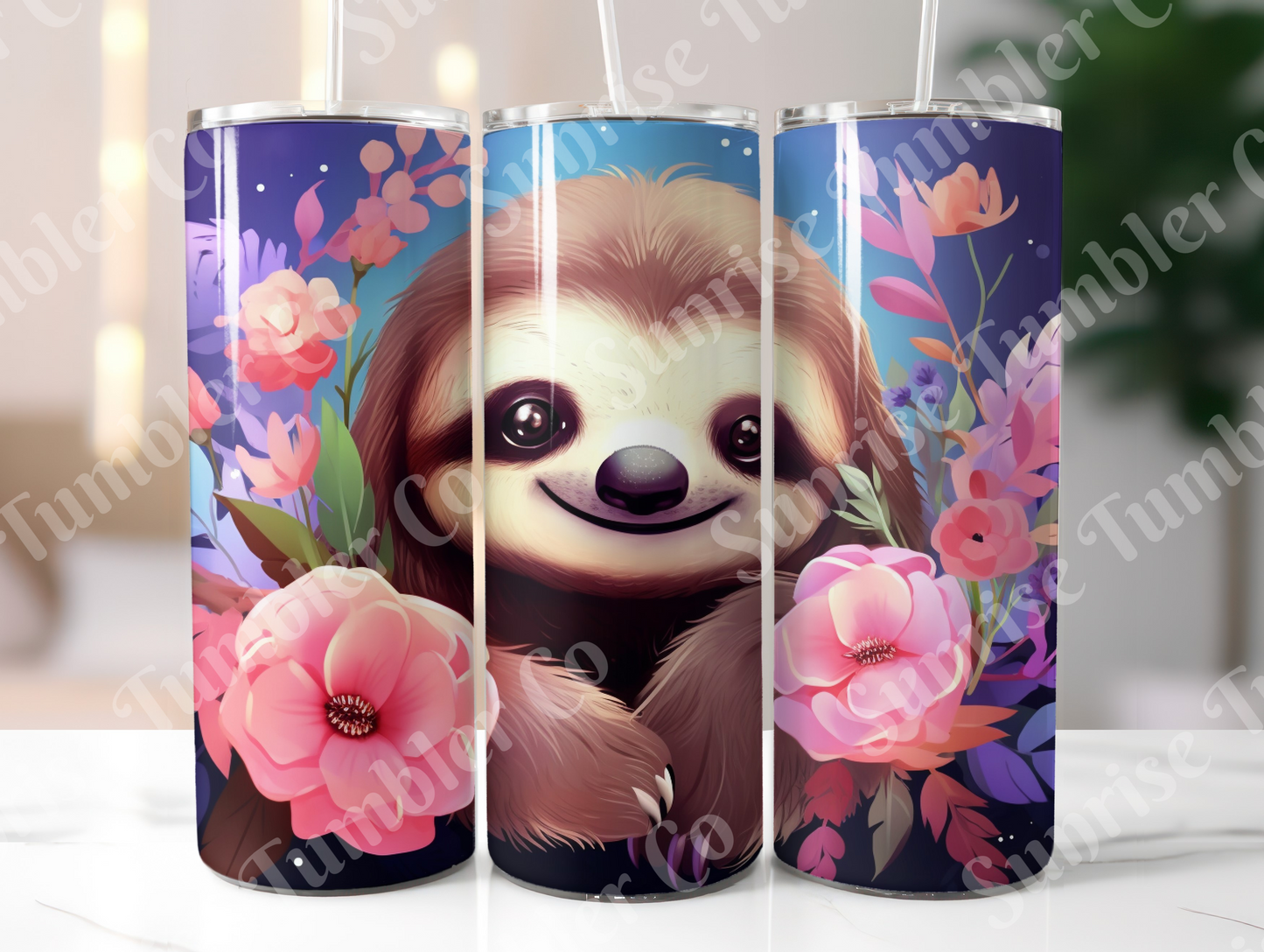 Sloth Variety Part 1 - 20oz and 30oz Tumblers (Glow In The Dark Green And Blue Available)