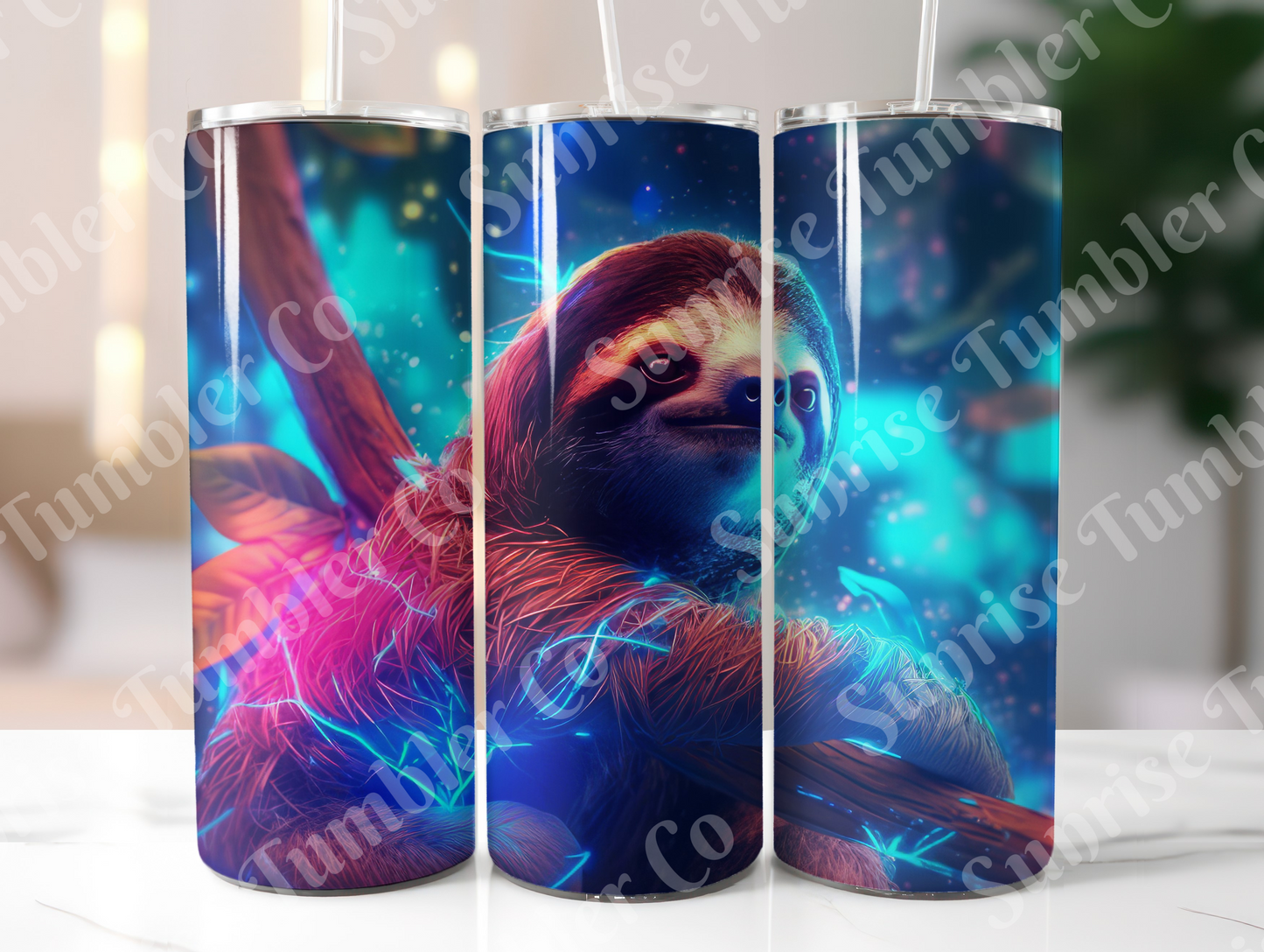 Sloth Variety Part 2 - 20oz and 30oz Tumblers (Glow In The Dark Green And Blue Available)