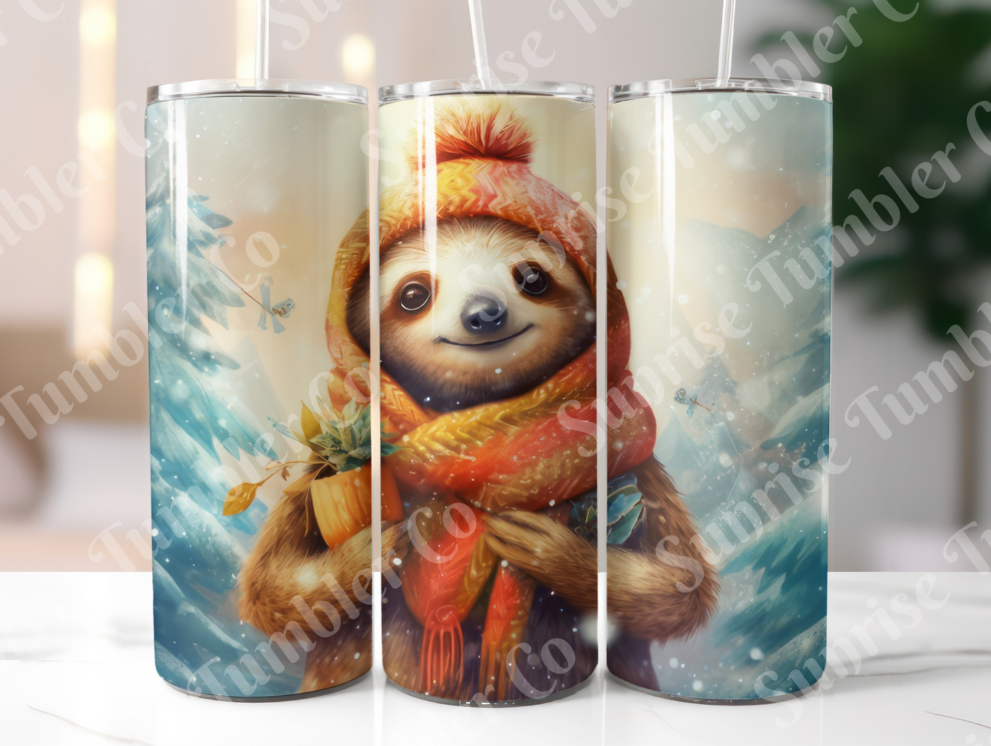 Sloth Variety Part 2 - 20oz and 30oz Tumblers (Glow In The Dark Green And Blue Available)