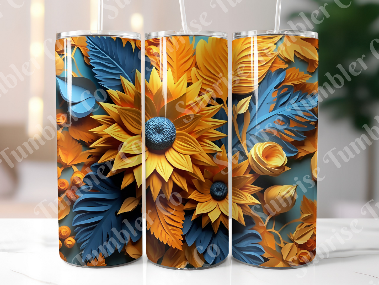 Sunflower Variety Part 1 - 20oz and 30oz Tumblers (Glow In The Dark Green And Blue Available)