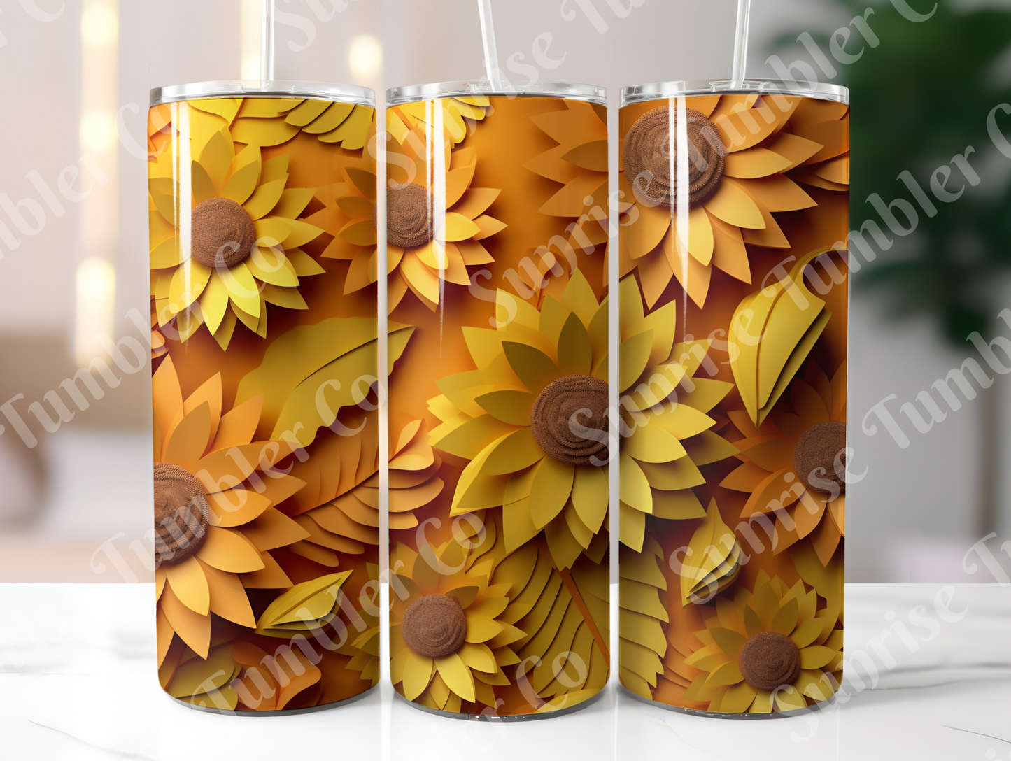 Sunflower Variety Part 1 - 20oz and 30oz Tumblers (Glow In The Dark Green And Blue Available)