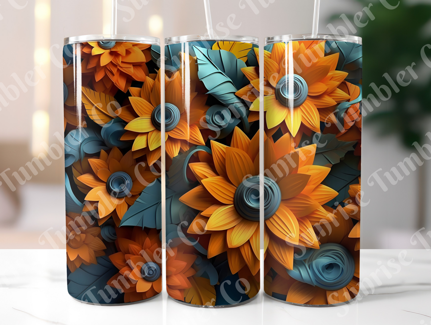 Sunflower Variety Part 1 - 20oz and 30oz Tumblers (Glow In The Dark Green And Blue Available)
