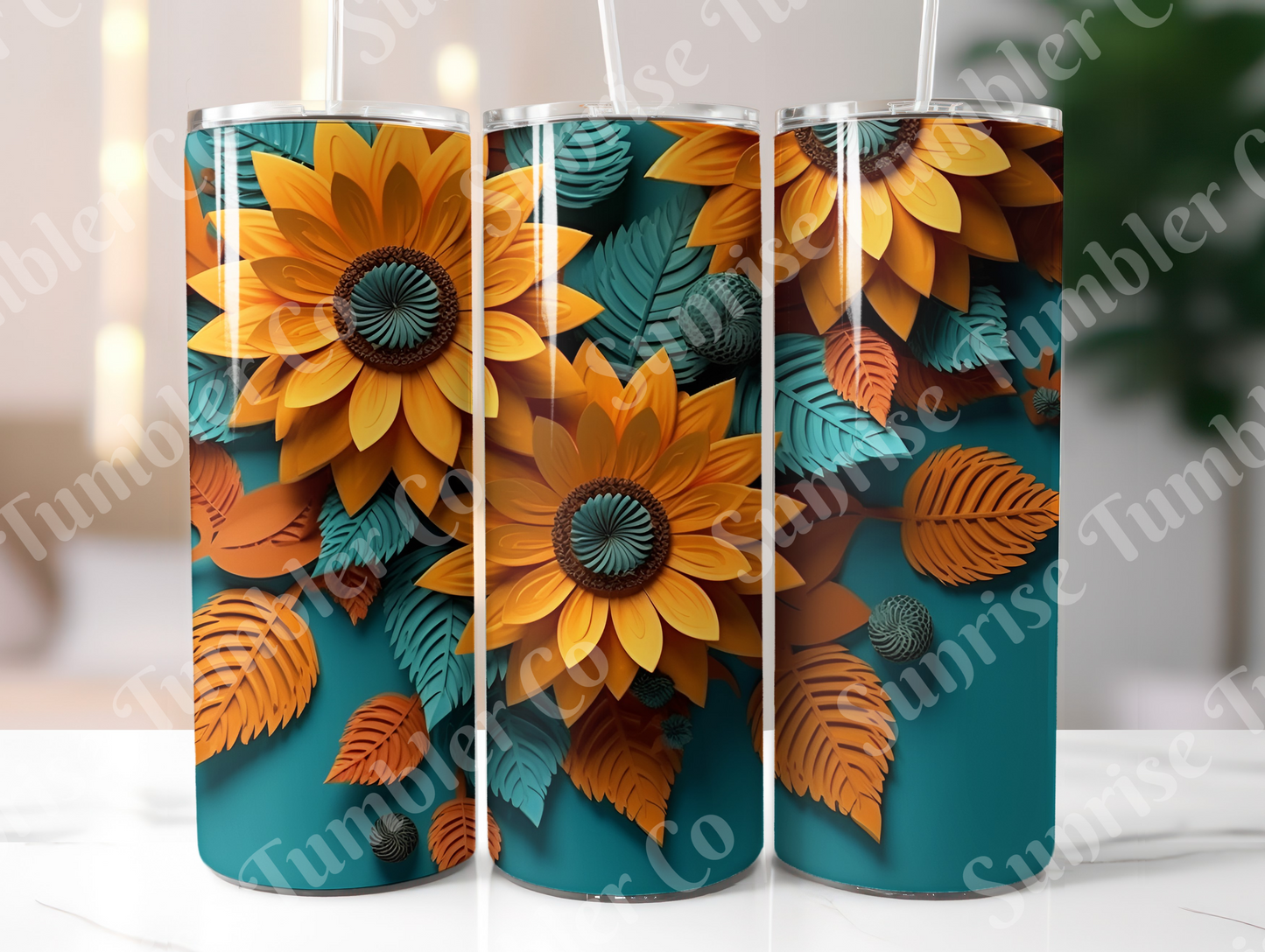 Sunflower Variety Part 1 - 20oz and 30oz Tumblers (Glow In The Dark Green And Blue Available)
