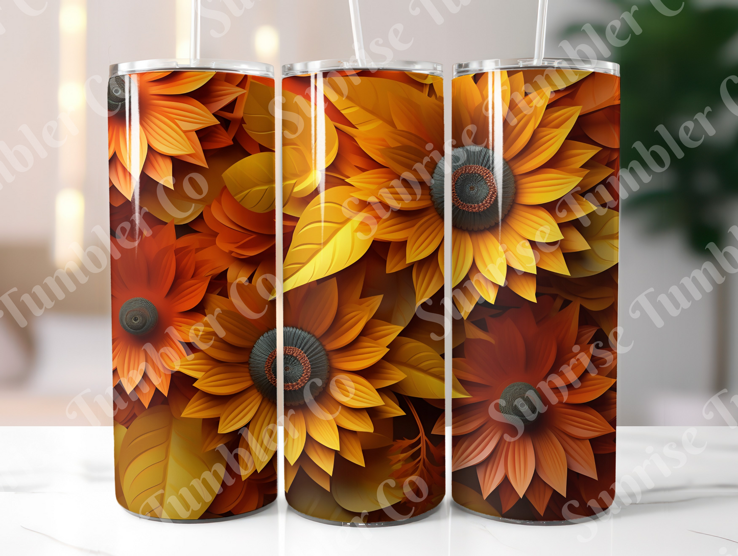 Sunflower Variety Part 1 - 20oz and 30oz Tumblers (Glow In The Dark Green And Blue Available)