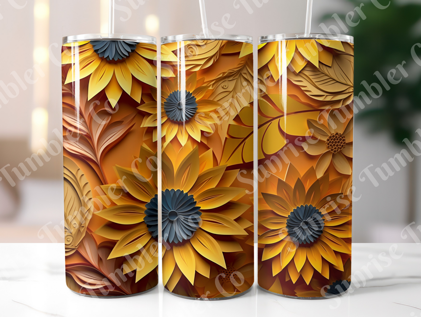Sunflower Variety Part 1 - 20oz and 30oz Tumblers (Glow In The Dark Green And Blue Available)