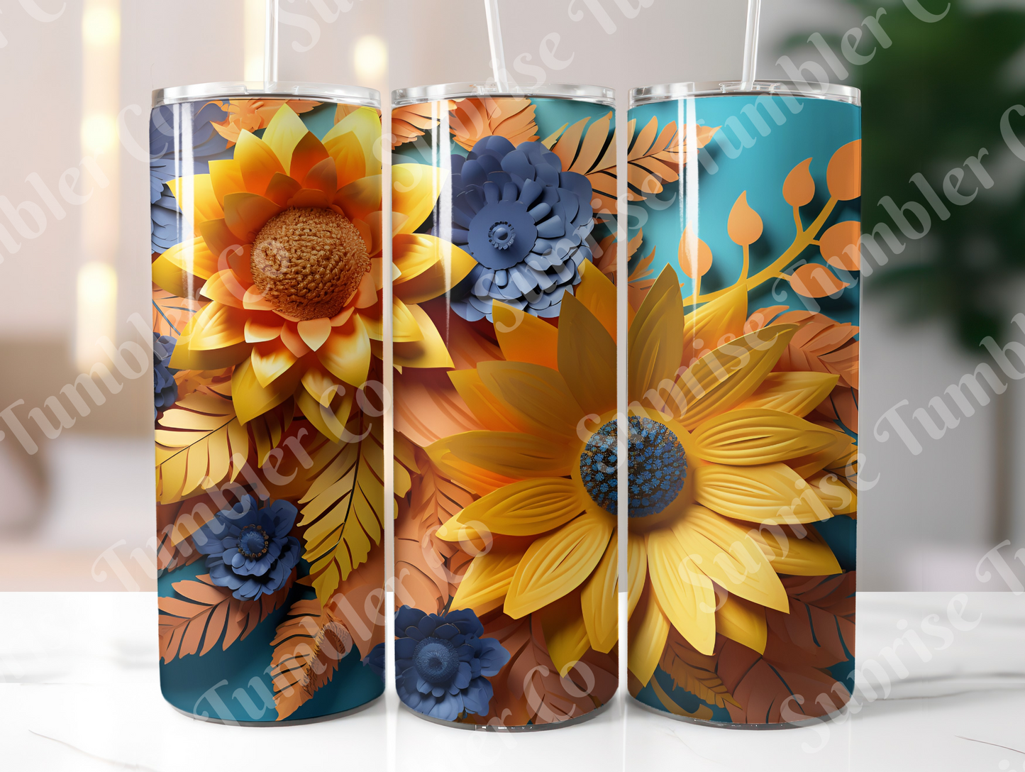 Sunflower Variety Part 1 - 20oz and 30oz Tumblers (Glow In The Dark Green And Blue Available)