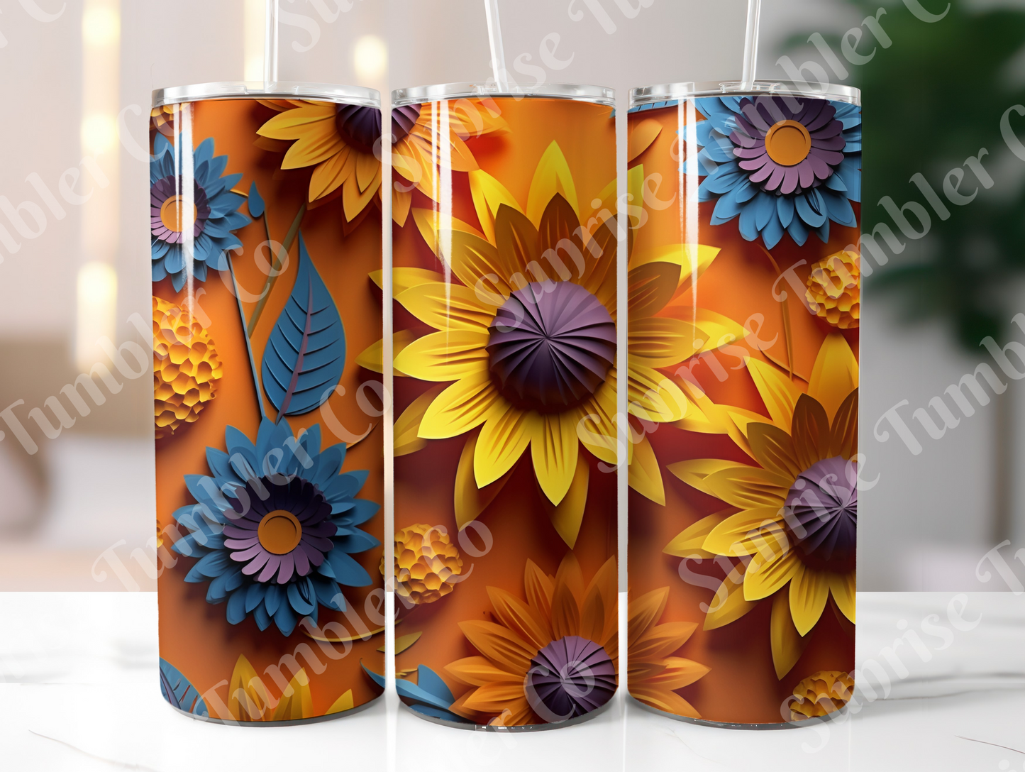 Sunflower Variety Part 1 - 20oz and 30oz Tumblers (Glow In The Dark Green And Blue Available)