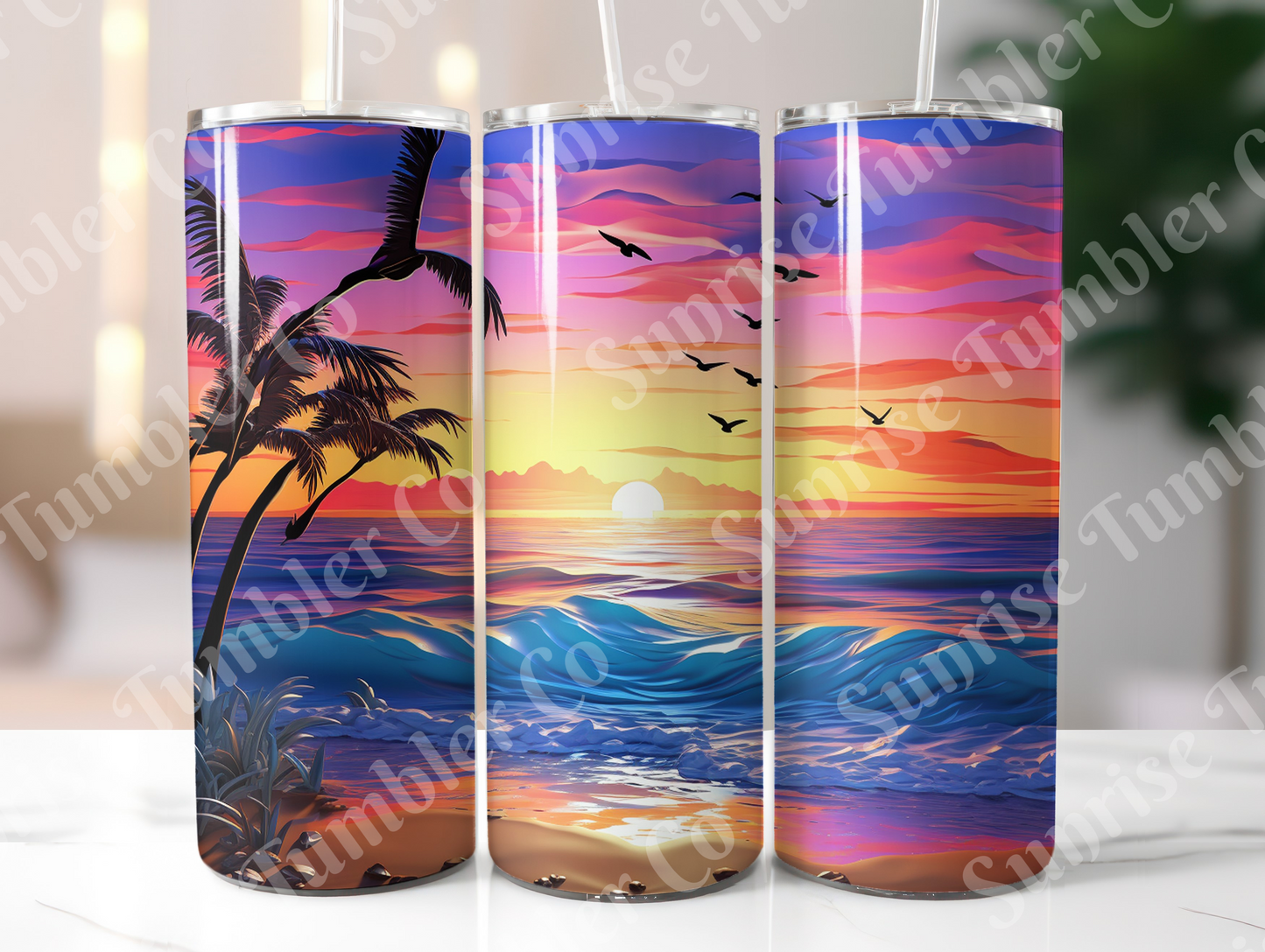 Sunsets Variety Part 2 - 20oz and 30oz Tumblers (Glow In The Dark Green And Blue Available)