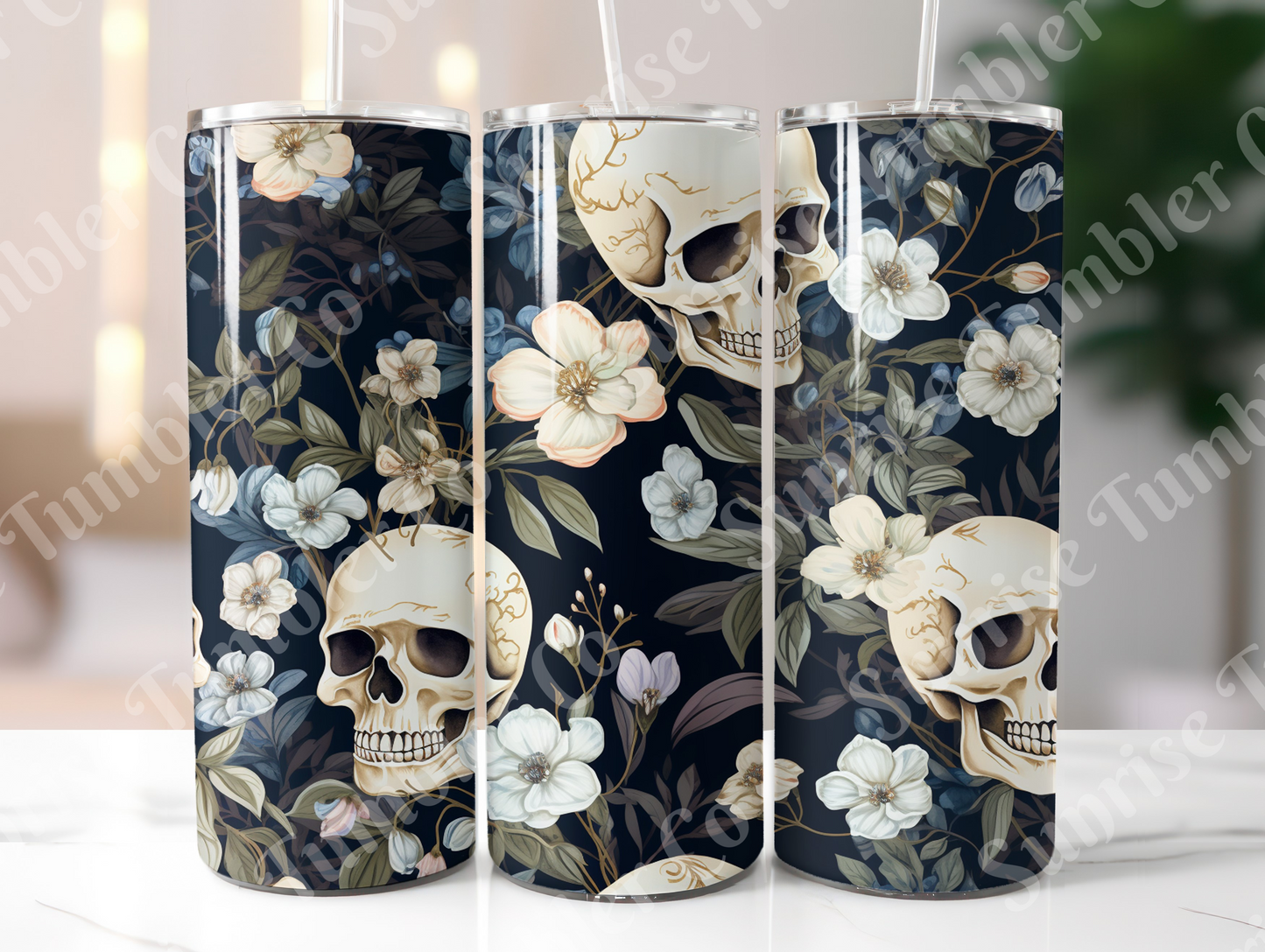 Skulls Variety Part 1 - 20 oz and 30 oz Tumbler (Glow In The Dark Option Available)