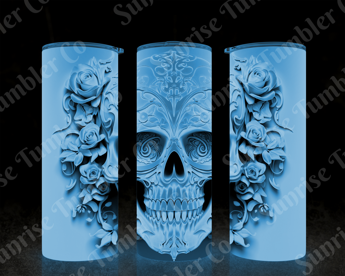 Skulls Variety Part 1 - 20 oz and 30 oz Tumbler (Glow In The Dark Option Available)