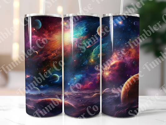 Galaxy and Northern Lights Variety - 20 oz and 30 oz Tumblers (Glow In The Dark Option Available)