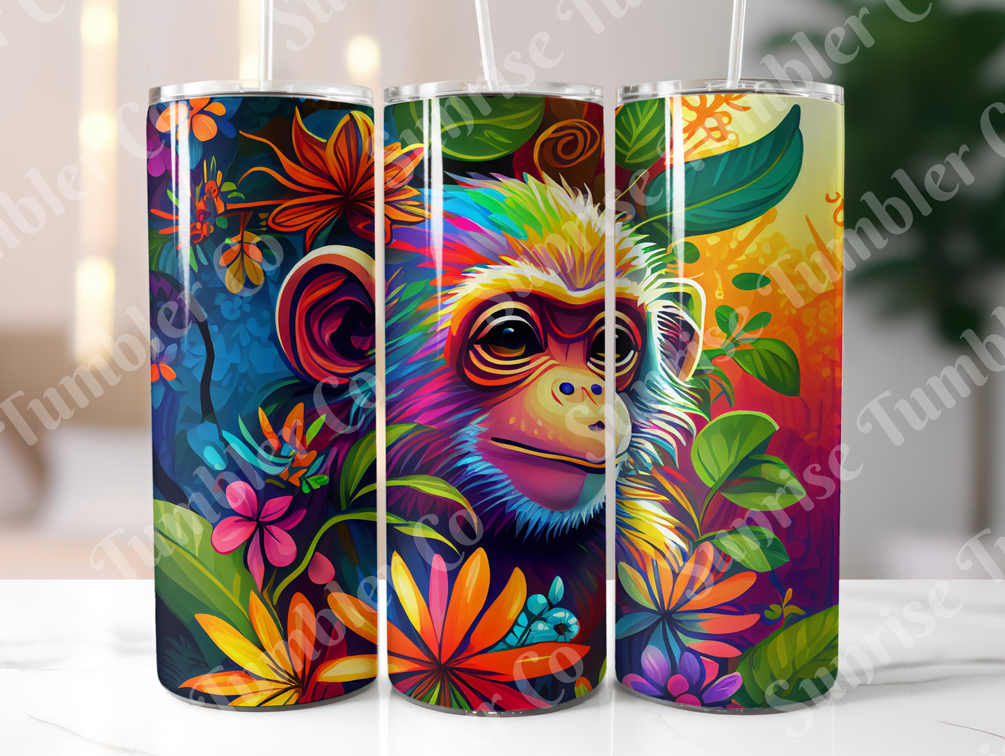 Monkey Variety - 20oz and 30oz Tumblers (Glow In The Dark Green And Blue Available)