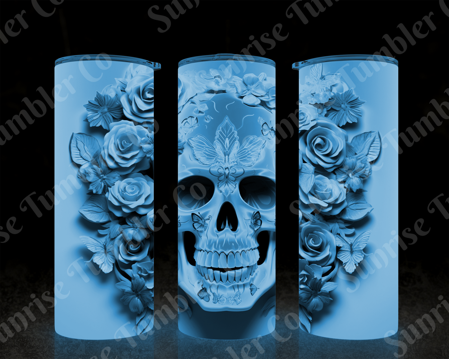 Skulls Variety Part 1 - 20 oz and 30 oz Tumbler (Glow In The Dark Option Available)