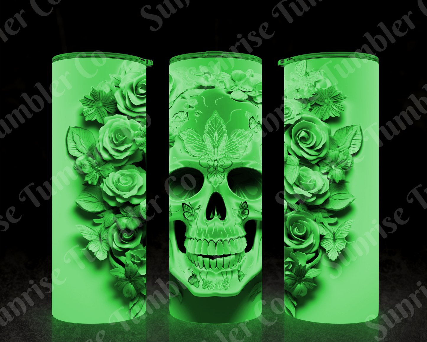 Skulls Variety Part 1 - 20 oz and 30 oz Tumbler (Glow In The Dark Option Available)