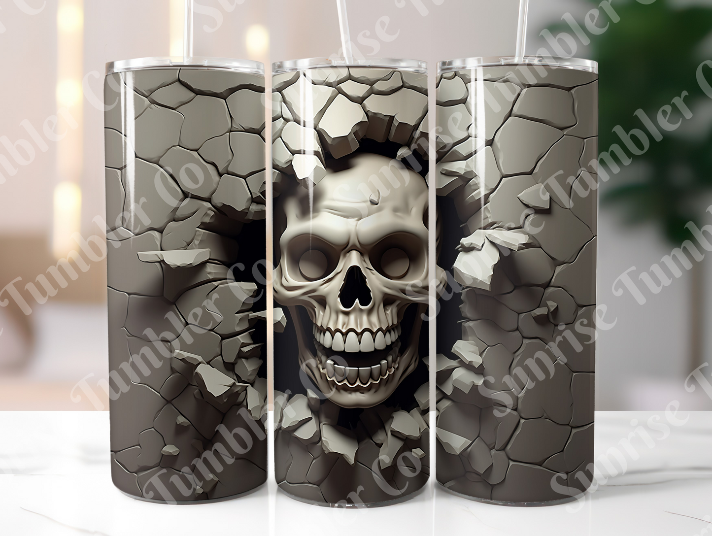 Skulls Variety Part 1 - 20 oz and 30 oz Tumbler (Glow In The Dark Option Available)