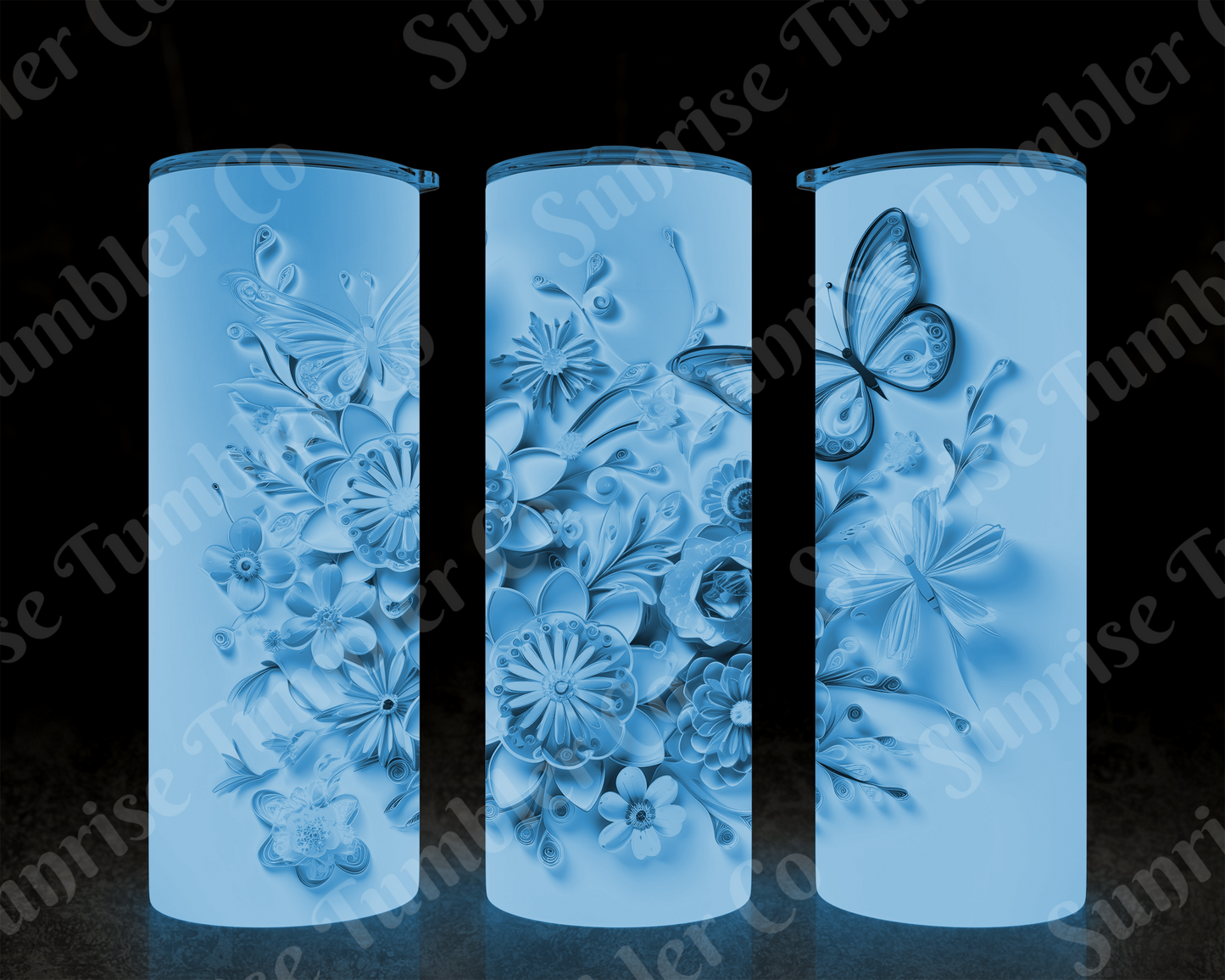 Butterflies Variety Part 1 - 20 oz and 30 oz Tumblers (Glow In The Dark Available)