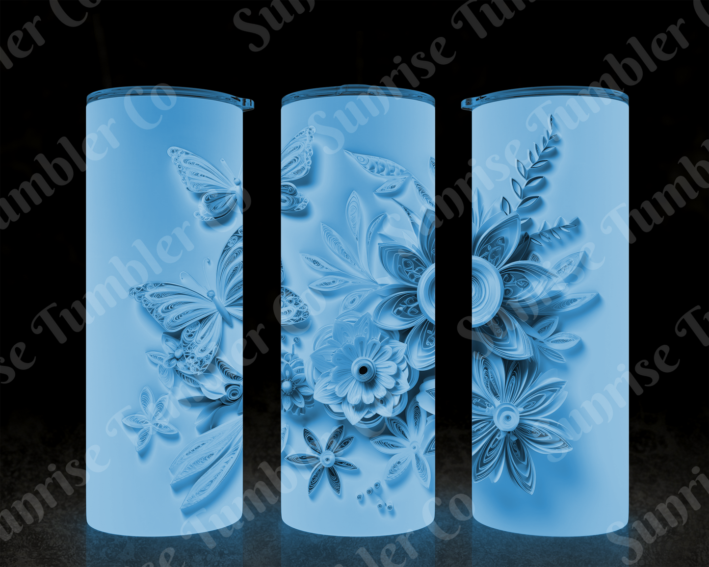 Butterflies Variety Part 1 - 20 oz and 30 oz Tumblers (Glow In The Dark Available)