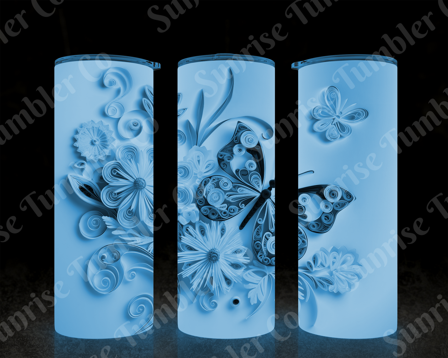 Butterflies Variety Part 1 - 20 oz and 30 oz Tumblers (Glow In The Dark Available)