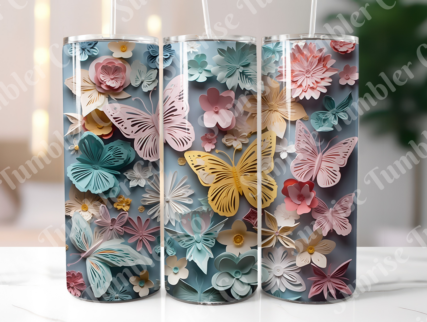 Butterflies Variety Part 1 - 20 oz and 30 oz Tumblers (Glow In The Dark Available)