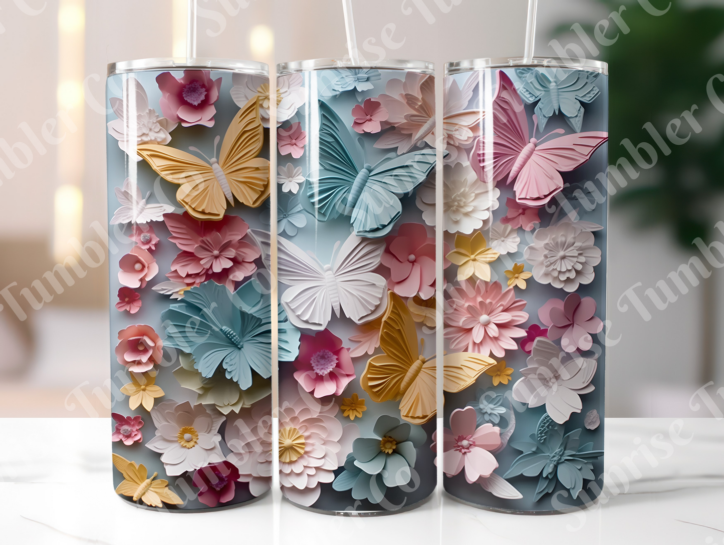 Butterflies Variety Part 1 - 20 oz and 30 oz Tumblers (Glow In The Dark Available)