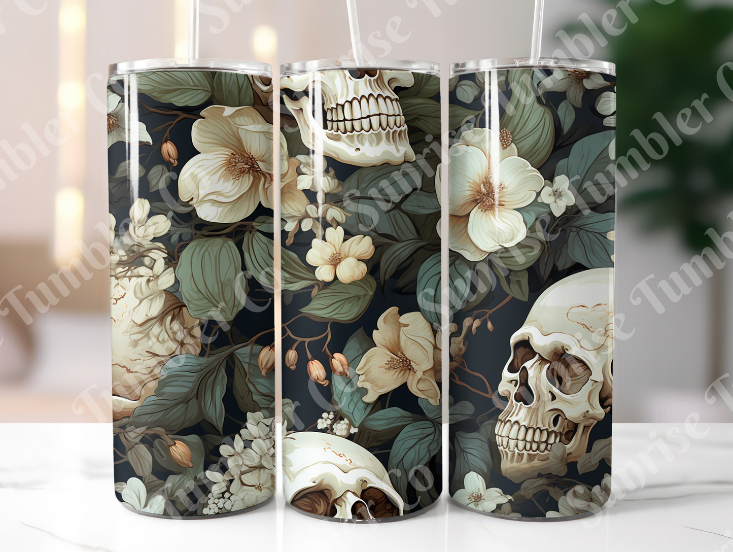 Skulls Variety Part 1 - 20 oz and 30 oz Tumbler (Glow In The Dark Option Available)