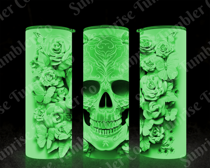 Skulls Variety Part 1 - 20 oz and 30 oz Tumbler (Glow In The Dark Option Available)