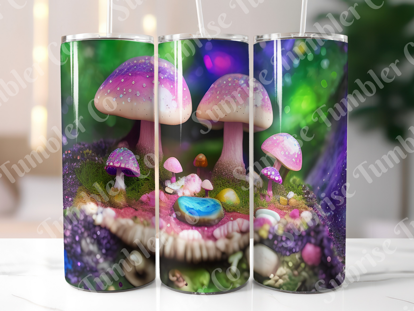 Mushroom Variety Part 1 - 20oz and 30oz Tumblers (Glow In The Dark Green And Blue Available)