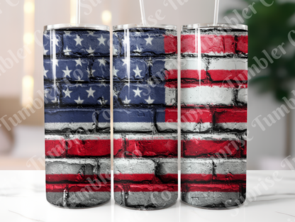 American Flag Art Variety - 20oz and 30oz Tumblers (Glow In The Dark Green And Blue Available)