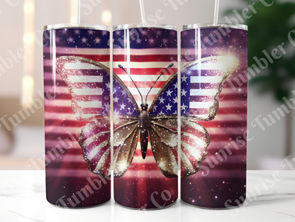 American Flag Art Variety - 20oz and 30oz Tumblers (Glow In The Dark Green And Blue Available)