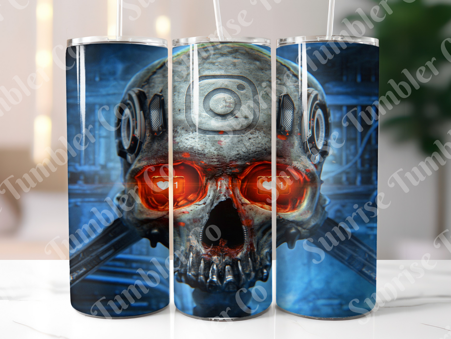 Skulls Variety Part 1 - 20 oz and 30 oz Tumbler (Glow In The Dark Option Available)