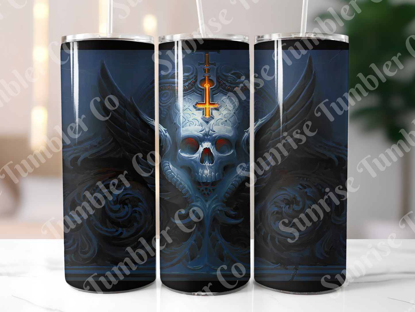 Skulls Variety Part 1 - 20 oz and 30 oz Tumbler (Glow In The Dark Option Available)