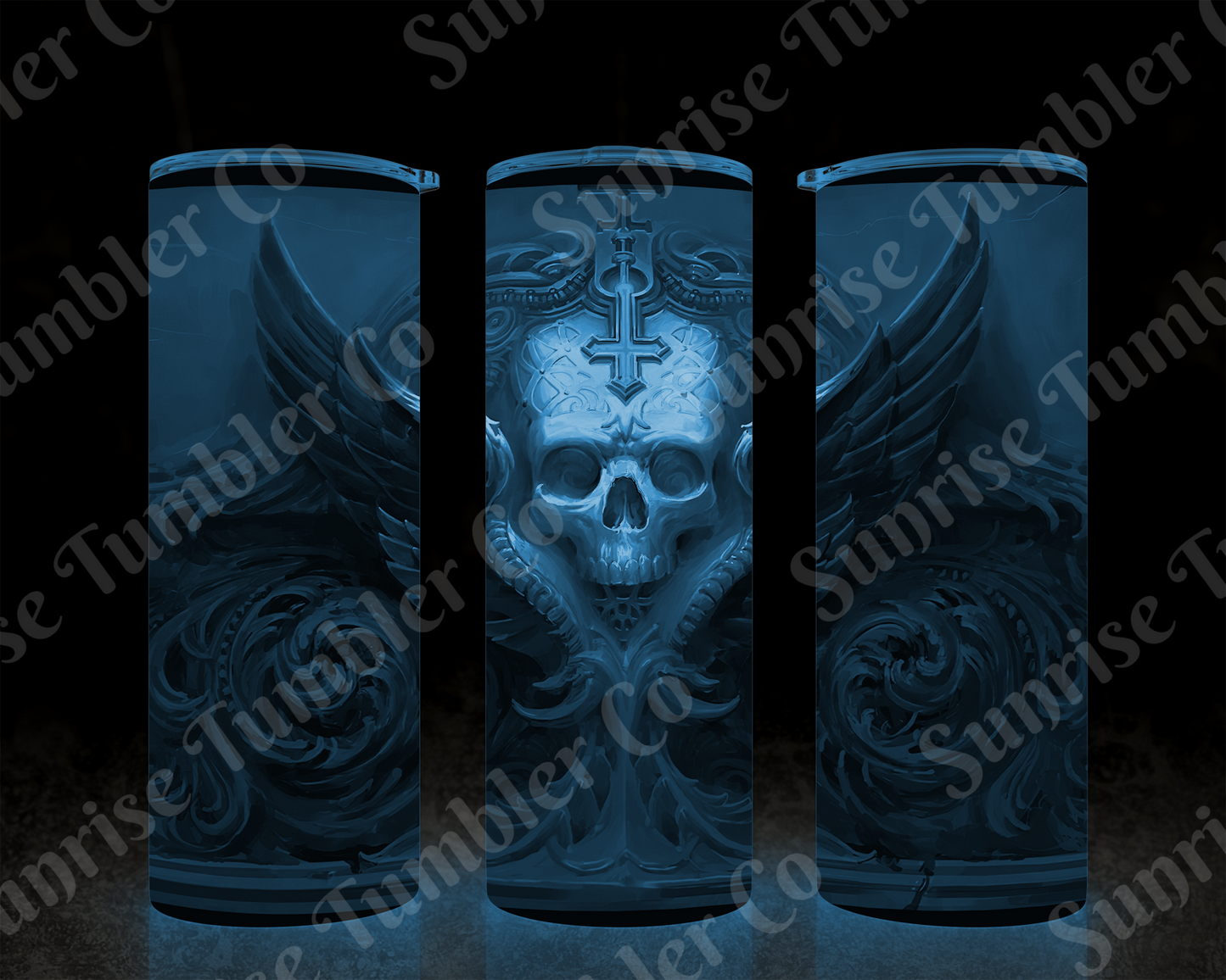 Skulls Variety Part 1 - 20 oz and 30 oz Tumbler (Glow In The Dark Option Available)