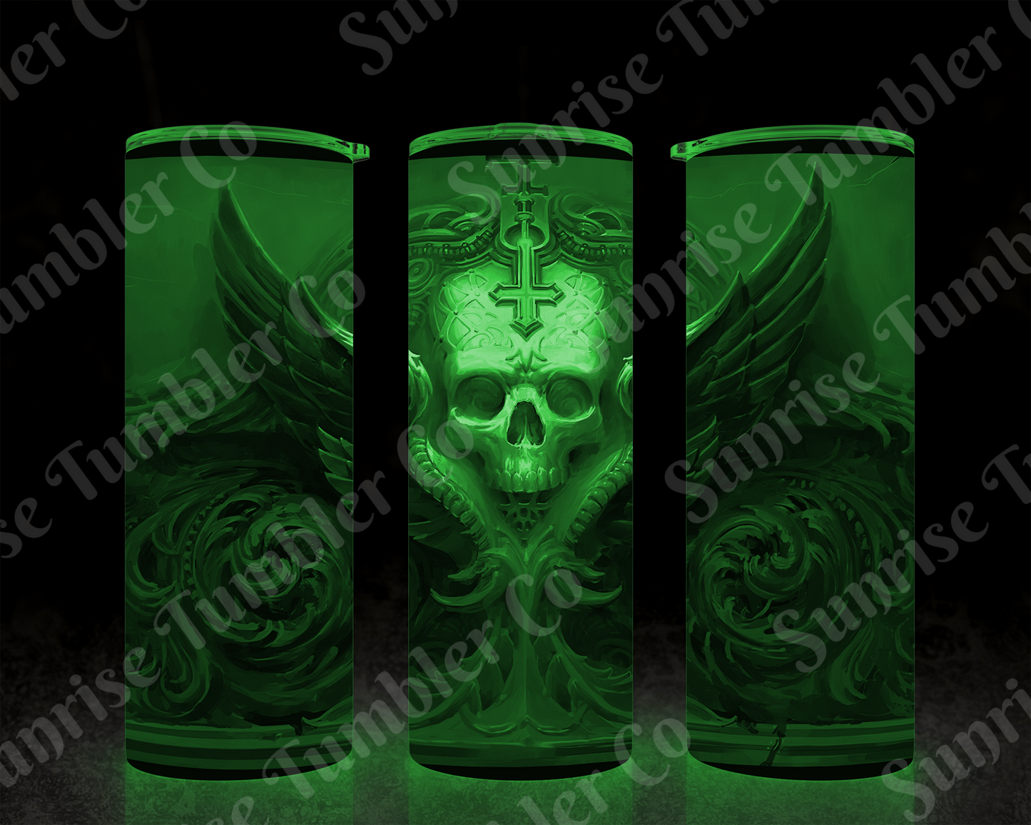 Skulls Variety Part 1 - 20 oz and 30 oz Tumbler (Glow In The Dark Option Available)