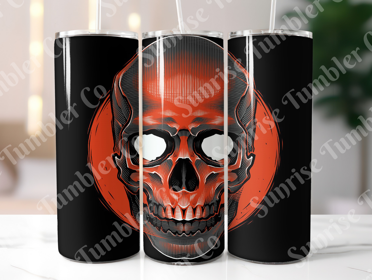 Skulls Variety Part 1 - 20 oz and 30 oz Tumbler (Glow In The Dark Option Available)