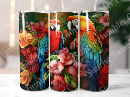 Parrot Variety Part 1 - 20oz and 30oz Tumblers (Glow In The Dark Green And Blue Available)