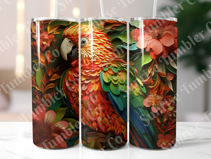 Parrot Variety Part 1 - 20oz and 30oz Tumblers (Glow In The Dark Green And Blue Available)