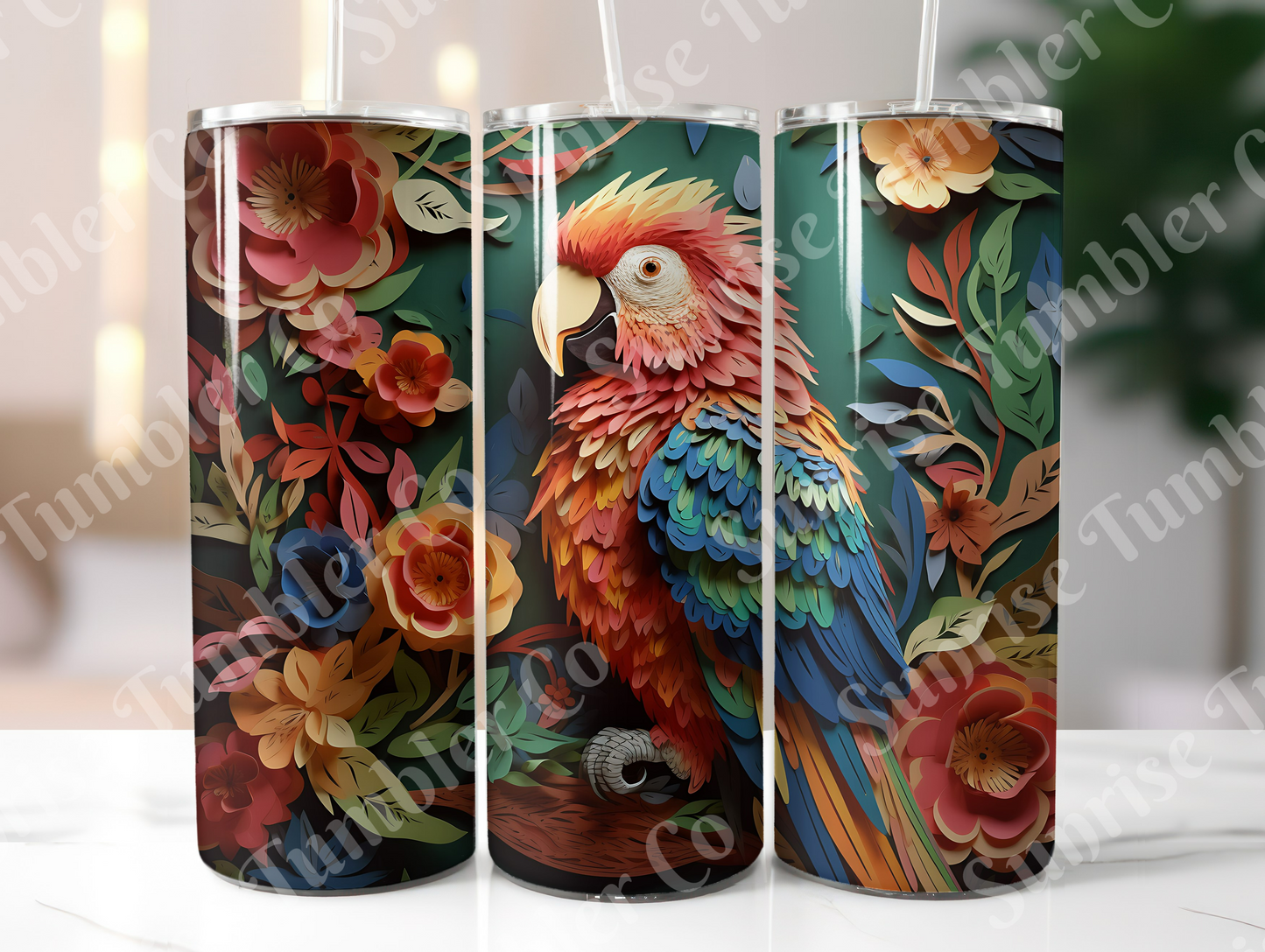 Parrot Variety Part 1 - 20oz and 30oz Tumblers (Glow In The Dark Green And Blue Available)