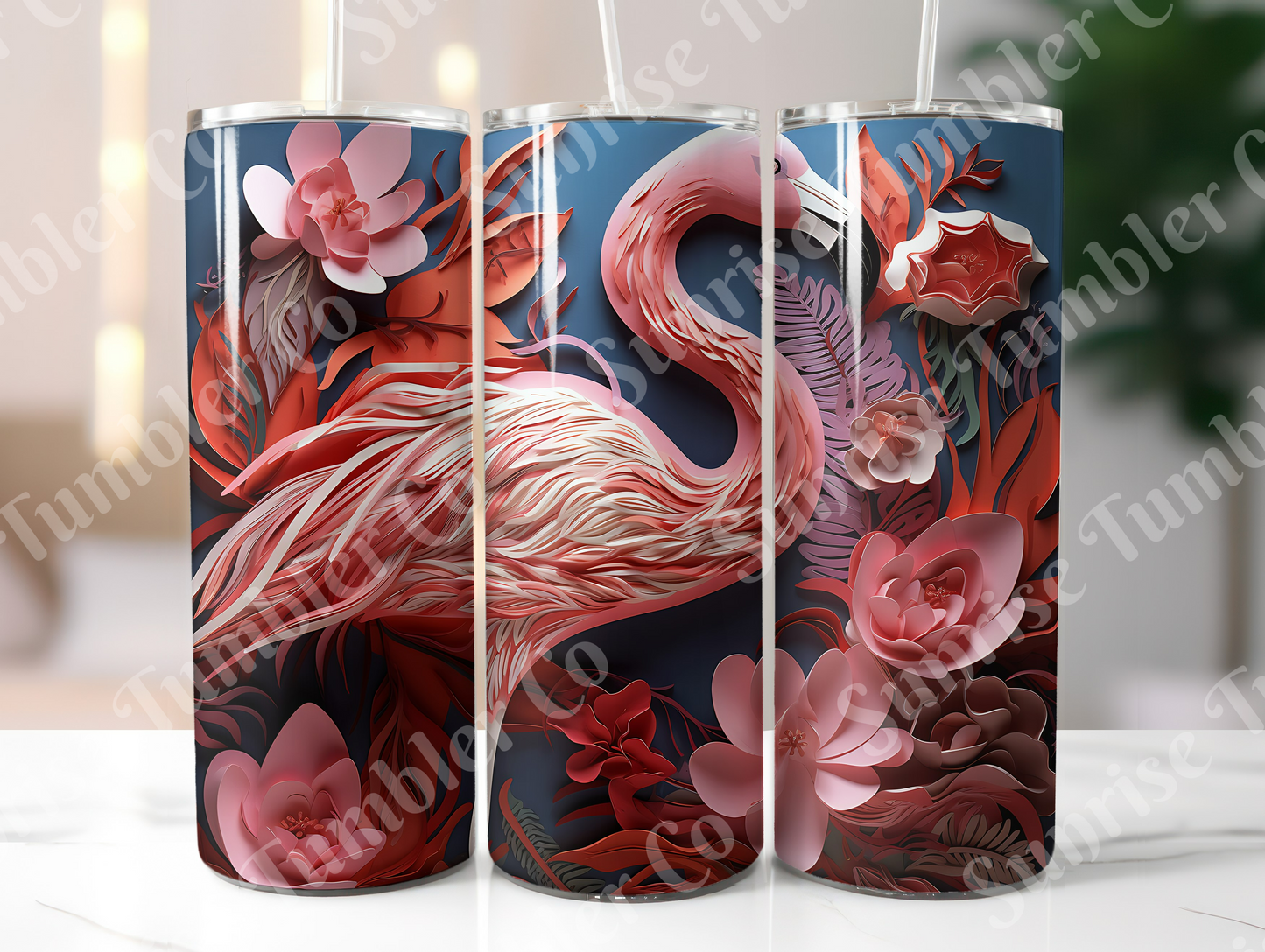 Flamingo Variety Part 2 - 20oz and 30oz Tumblers (Glow In The Dark Green And Blue Available)