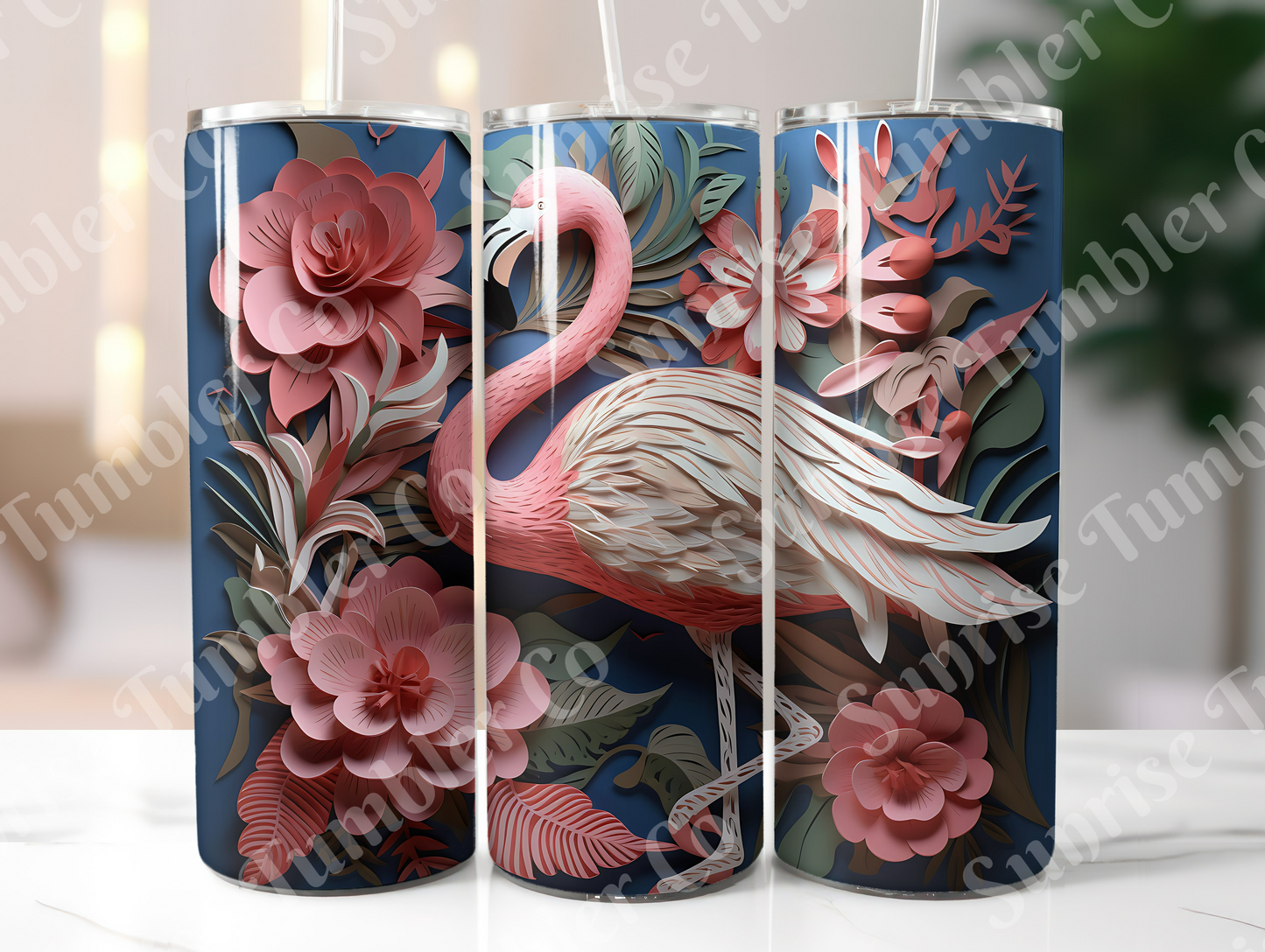 Flamingo Variety Part 1 - 20oz and 30oz Tumblers (Glow In The Dark Green And Blue Available)