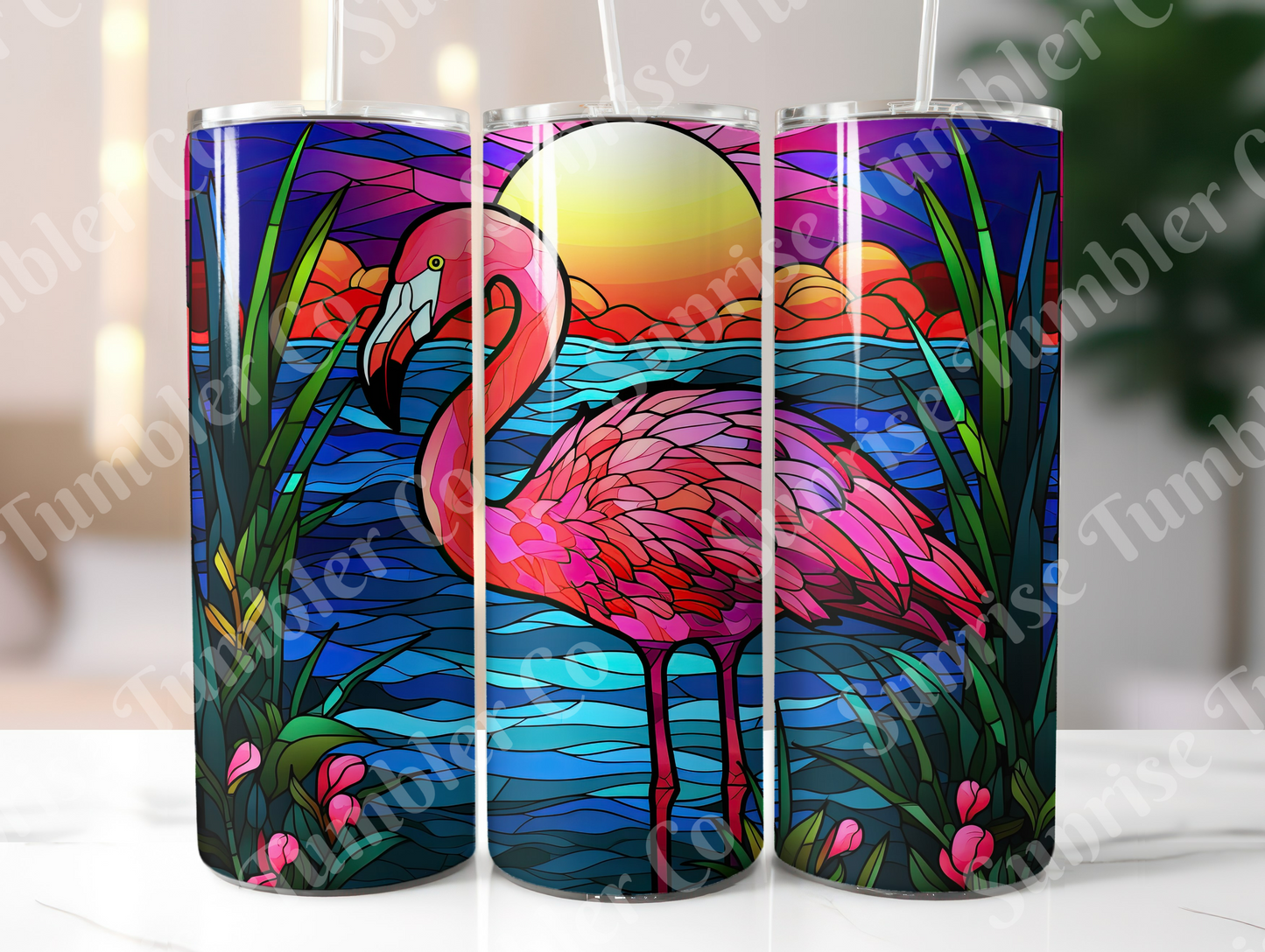 Flamingo Variety Part 2 - 20oz and 30oz Tumblers (Glow In The Dark Green And Blue Available)